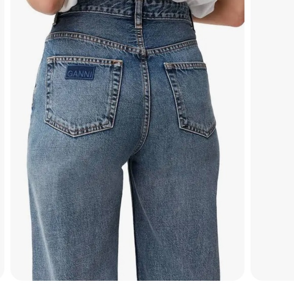 Size 29 W 32 L Ganni Wide Leg Jeans Size 29W/32L